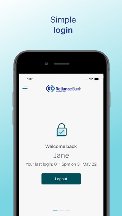 Reliance Bank Screenshot