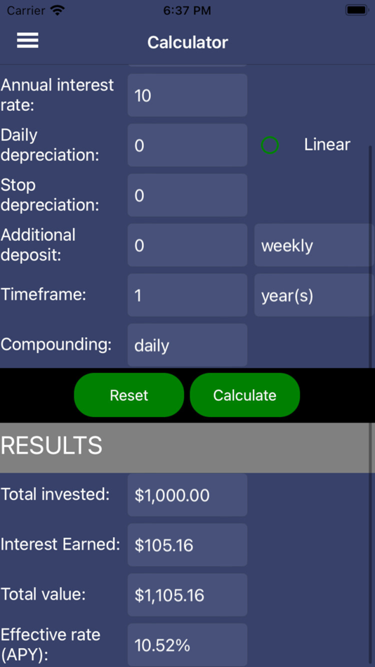 #3. Compound Interest Calc. (iOS) 来自: Victor Acosta