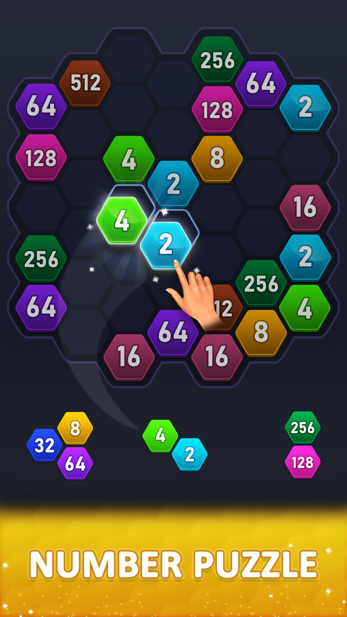 Hexa Number 2048 puzzle game