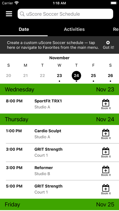 uScore Soccer Screenshot