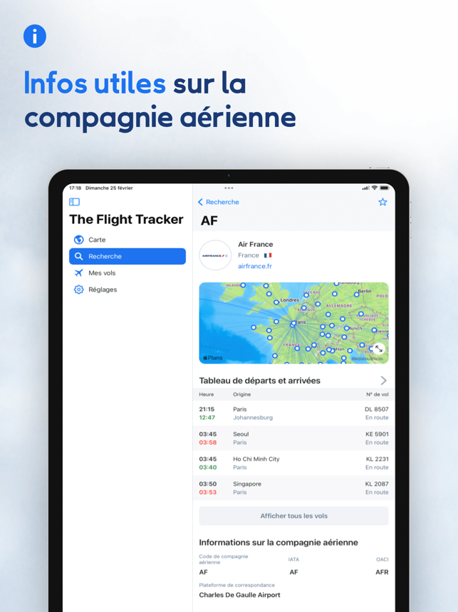 ‎Suivi des vol – Flight Radar Capture d'écran