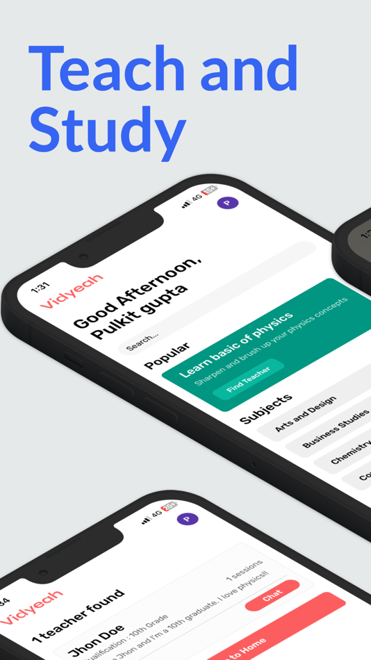 #1. Vidyeah (iOS) 由: Pulkit Gupta