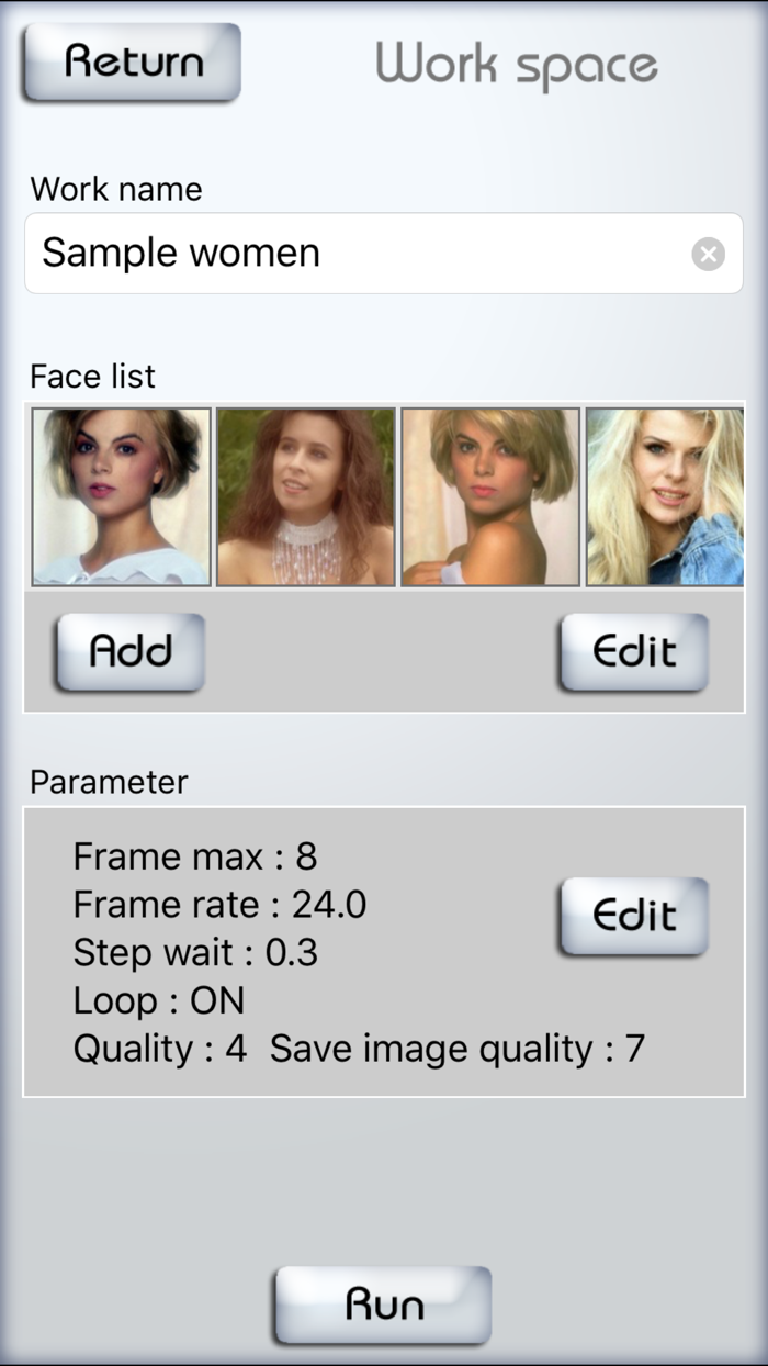 FaceMorph - face morphing