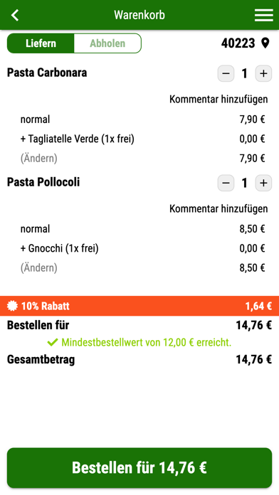 Pizzeria Bella Mia Screenshot