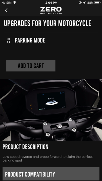 Zero Motorcycles NextGen Screenshot