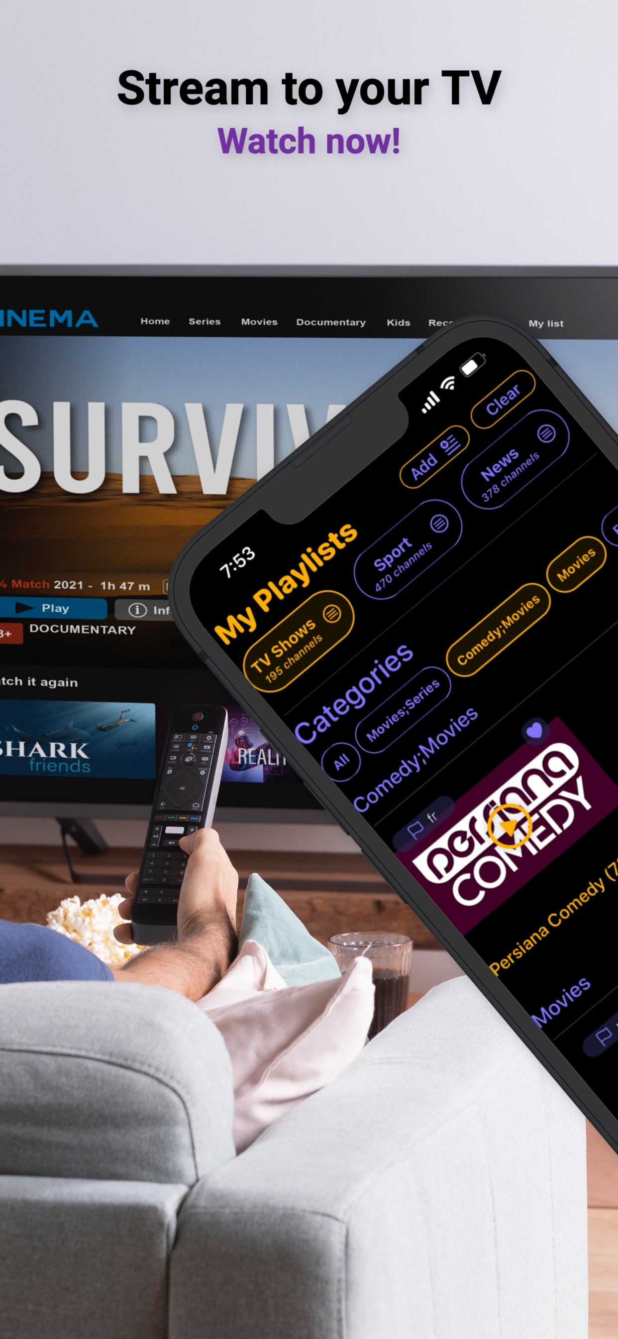 Watch Live TV - IPTV Player screenshot 3