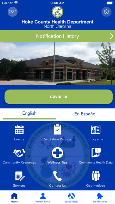 Hoke County Health Screenshot