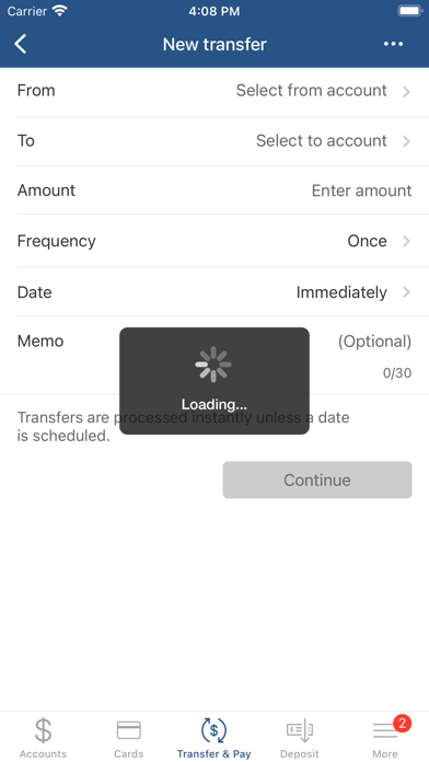 Financial Federal Personal Screenshot