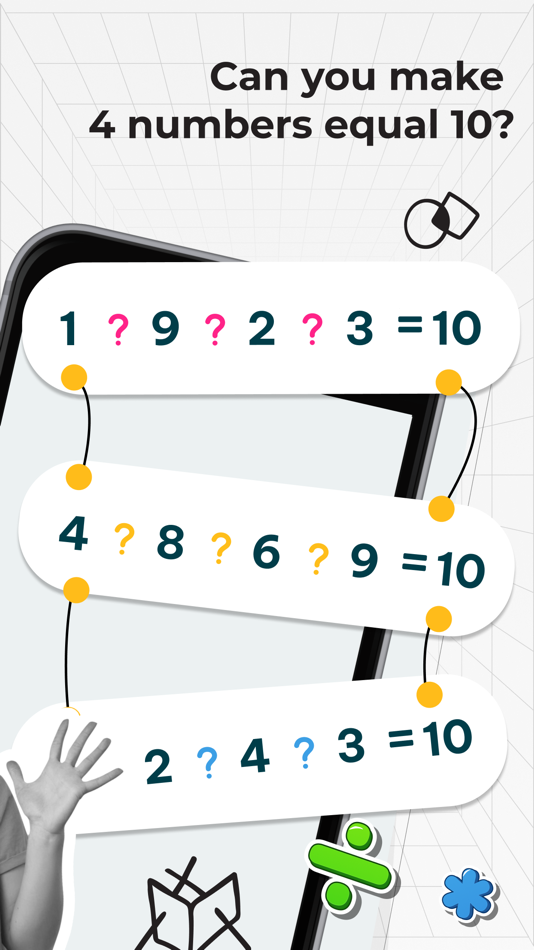 #5. 4 Numbers: Solve to 10 Quest (iOS) 由: Trang Phi Thi