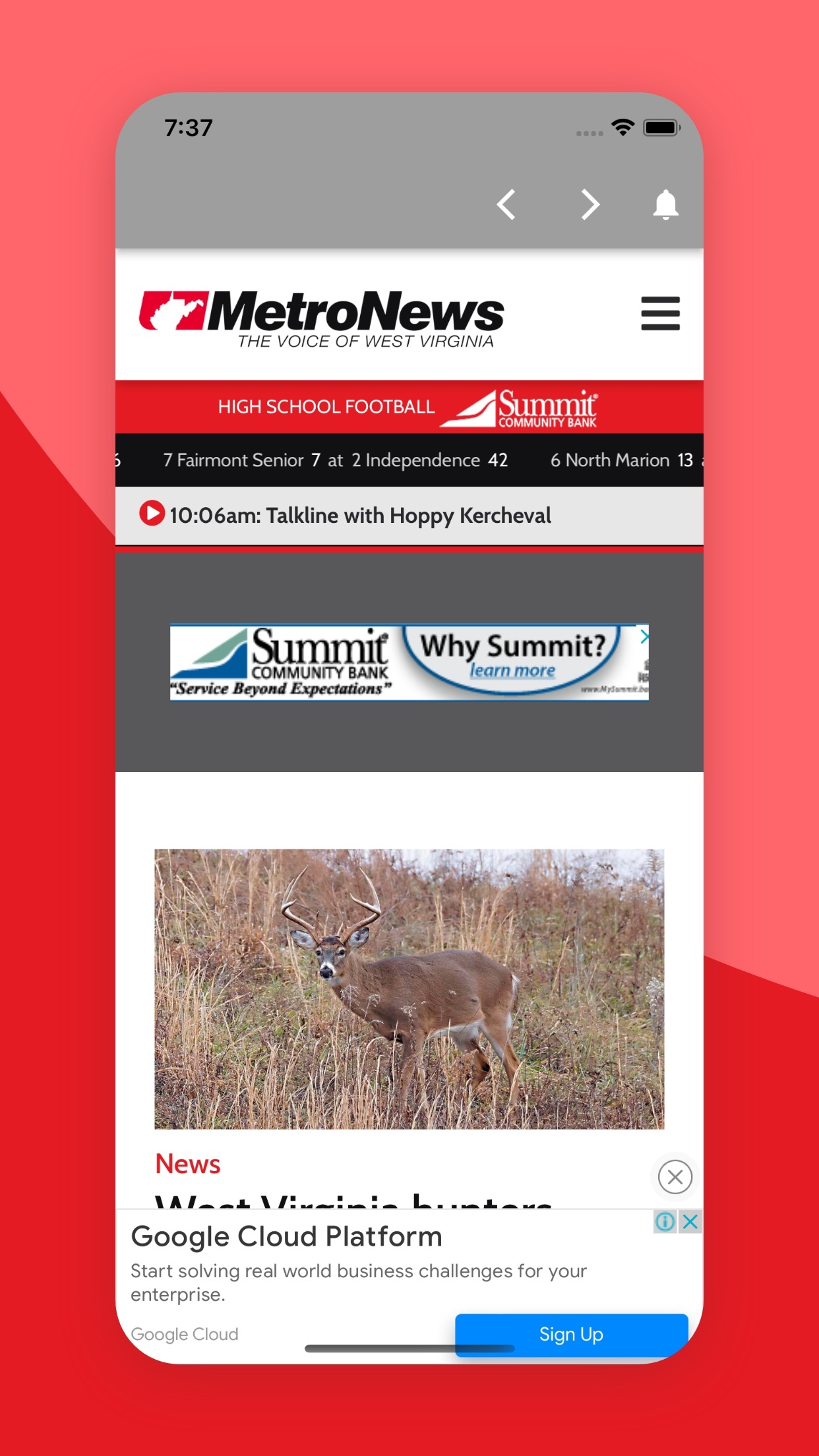 WVMetroNews screenshot 1