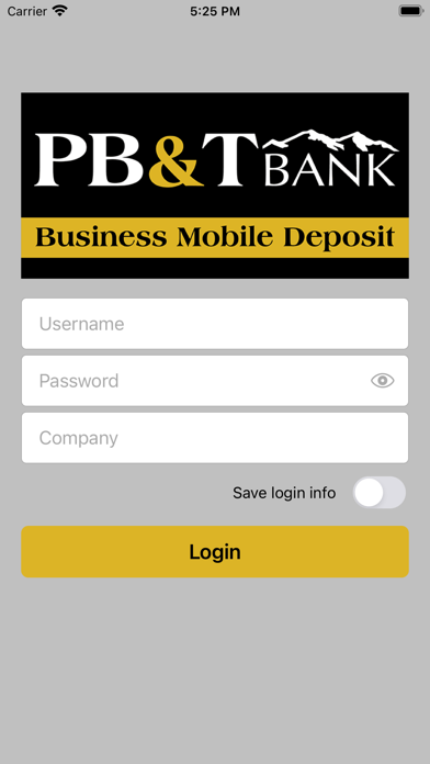 PB&T Bank Business Deposit Screenshot