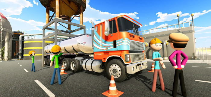 Stickman Oil Tanker Transport