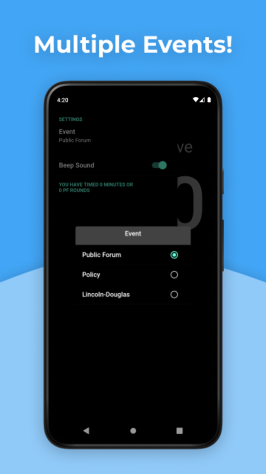 #3. Debate Timer Pro (iOS) Podle: Rishik Boddeti