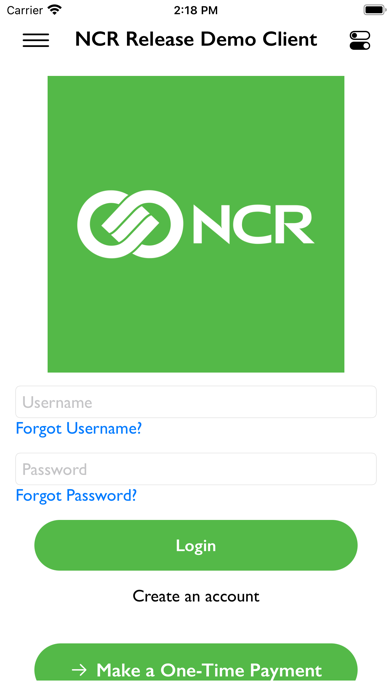 NCR Payments Business Portal Screenshot