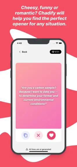 Game screenshot Chadify: AI pickup lines apk