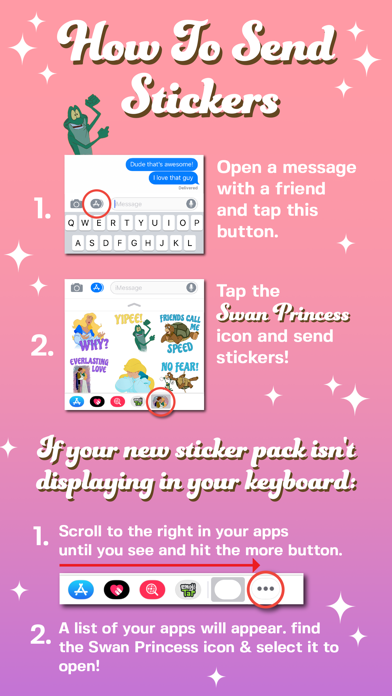 Swan Princess Stickers Screenshot