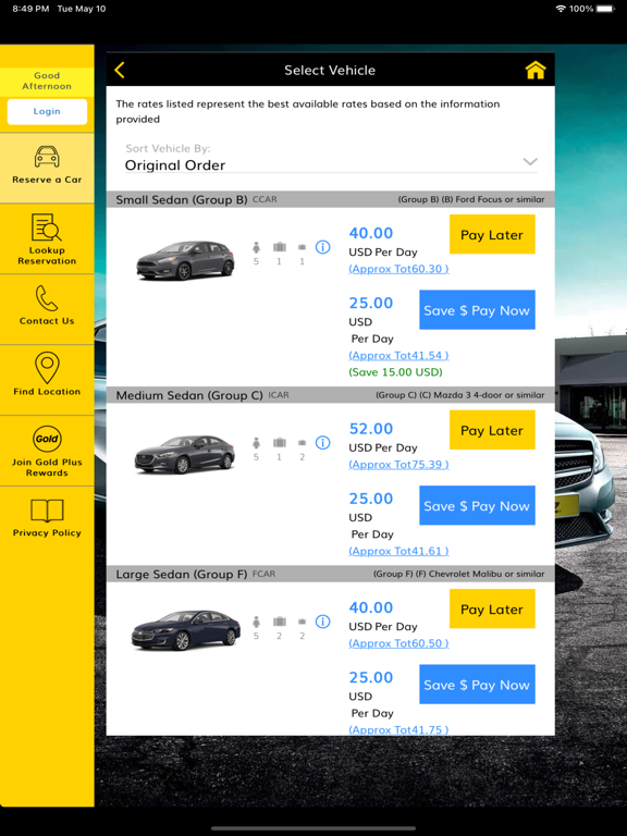 Screenshot #6 pour Hertz Car Rentals