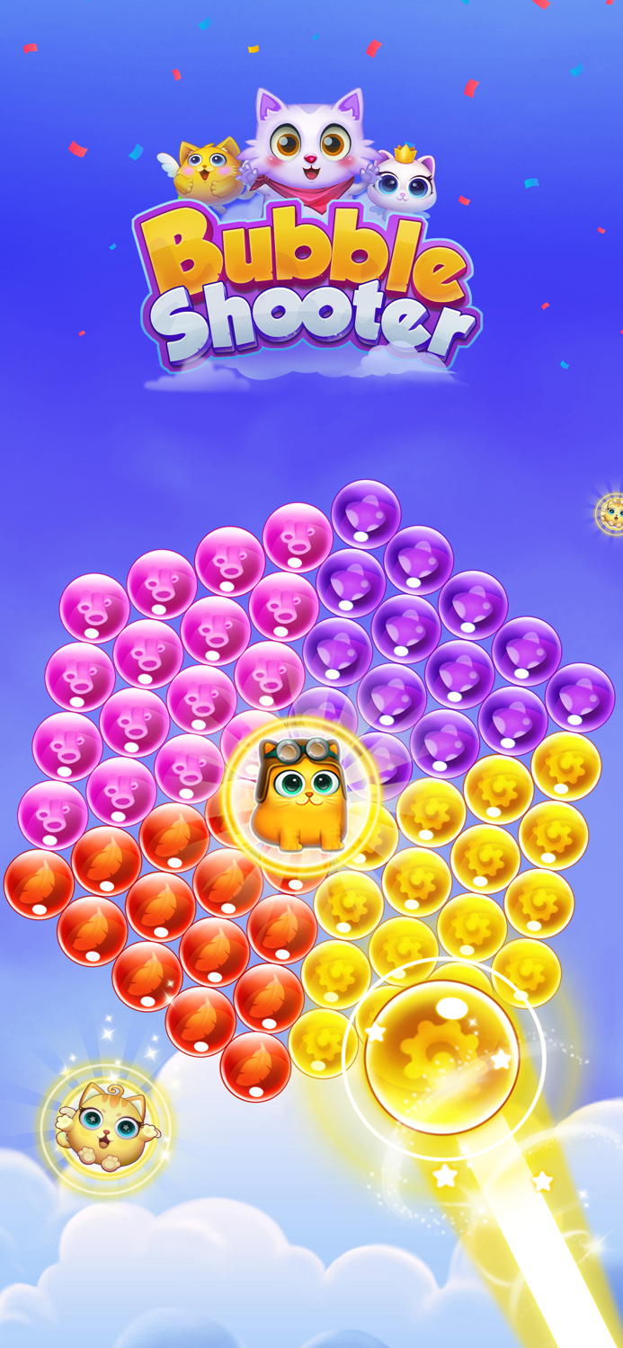 Bubble Shooter Cat Pop Game