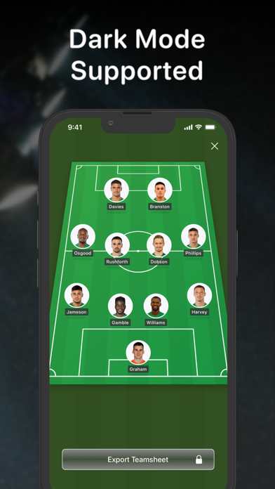 Teamsheet - Soccer Formation Screenshot