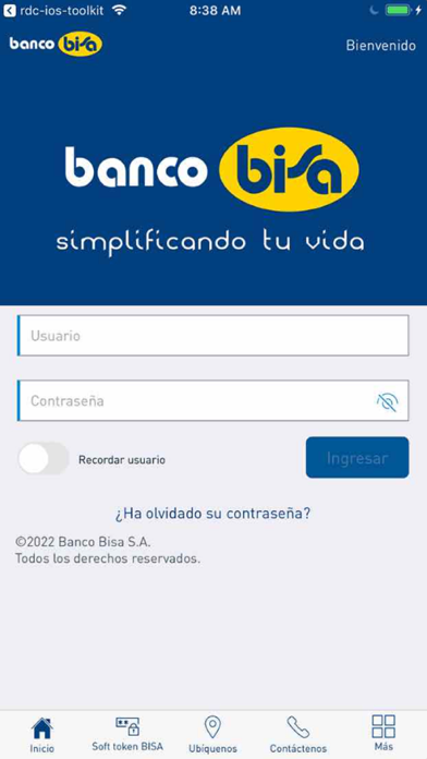 Banco BISA S.A. Screenshot