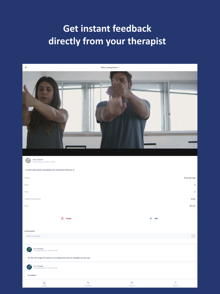 Extensor -- Physio Patients