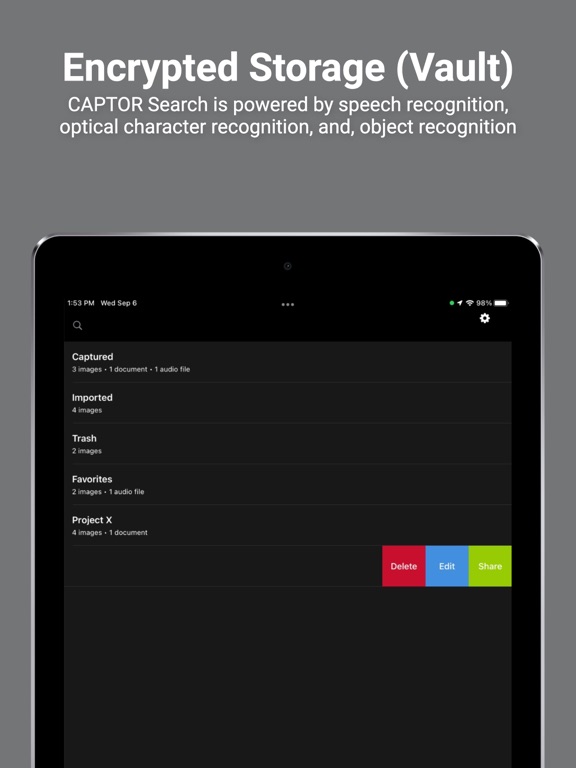 CAPTOR for Enterprise iPad screenshot 7 - Productivity app
