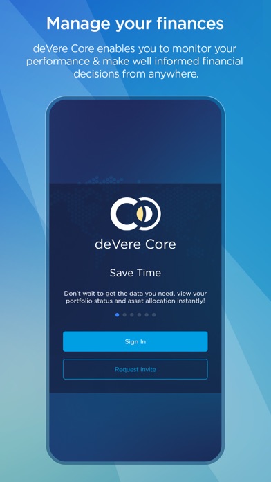 deVere Core Portfolio Tracking Screenshot