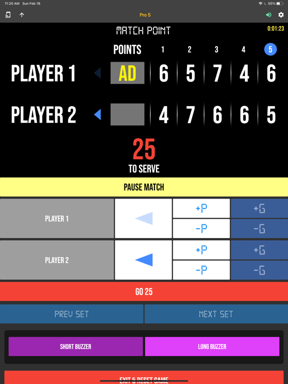 BT Tennis Controller iPad screenshot 9 - Sports app