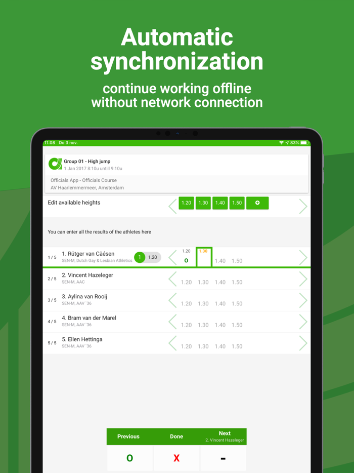 Athletics.app Jury-app