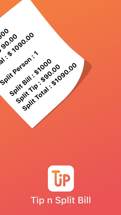 Tip Calculator & Split Bill %