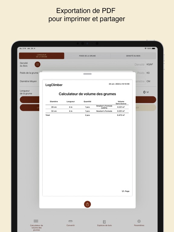 Screenshot #6 pour LogClimber - Calculateur