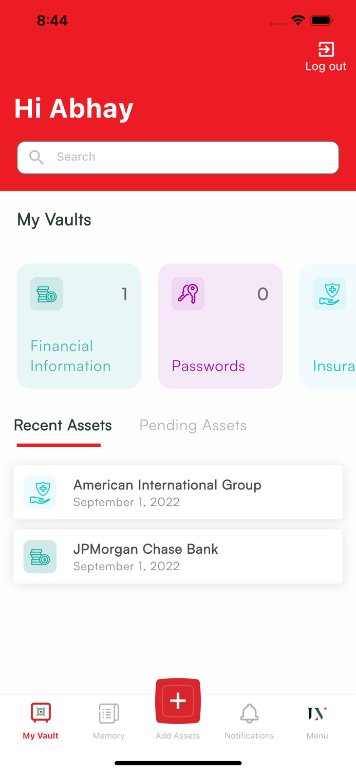Legacy Vault Mobile App