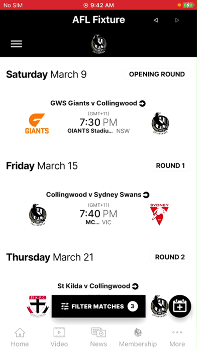 Collingwood Official App Screenshot