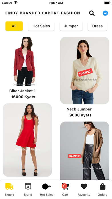 Cindy Branded Export Fashion Screenshot
