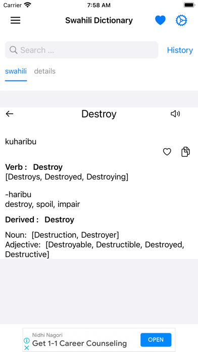 Smart Swahili Dictionary Screenshot