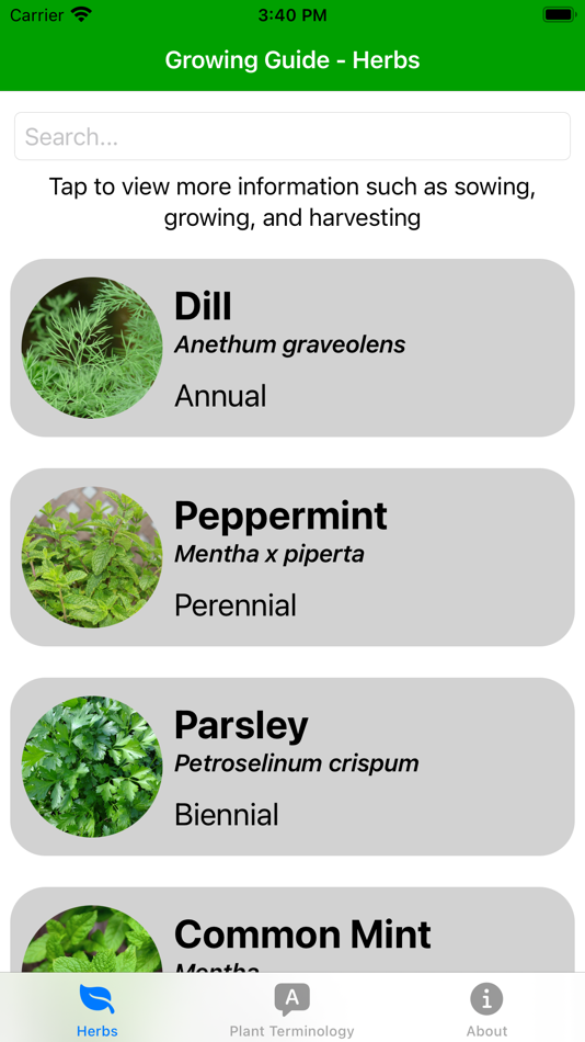 #2. Growing Guide - Herbs (iOS) Podle: Koewen Hoffman