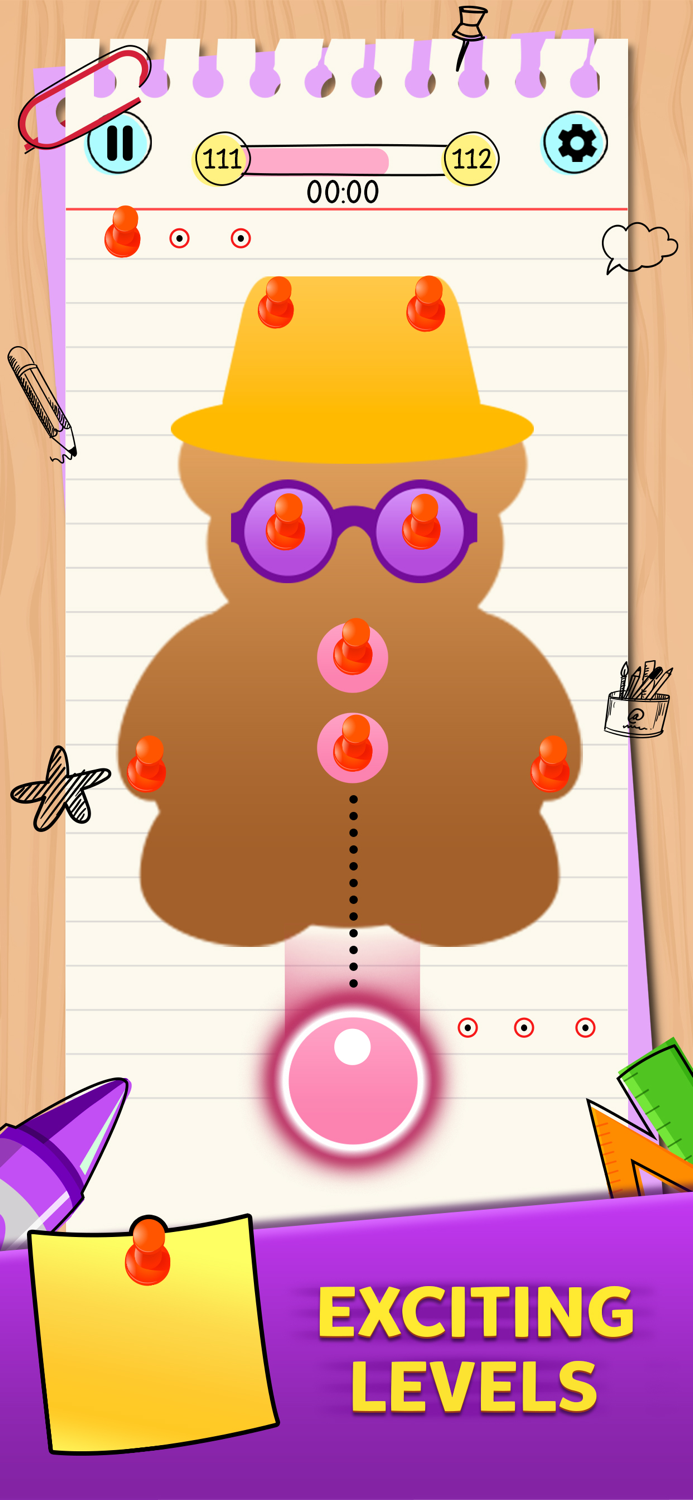 Pin and Paper Drop Puzzle