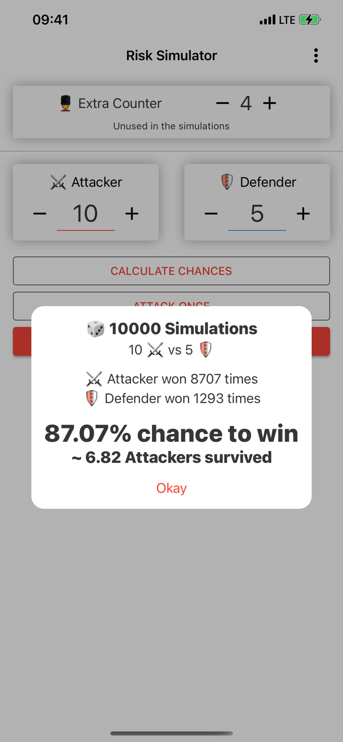Risk Battle Simulator