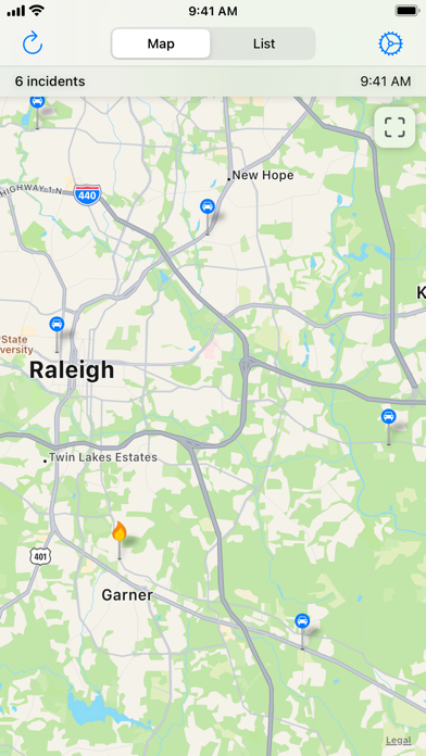 Screenshot #1 pour Raleigh Incidents