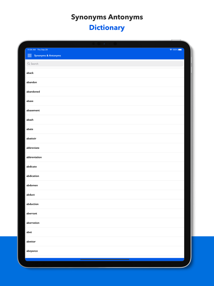 Synonyms and Antonyms Dictionary