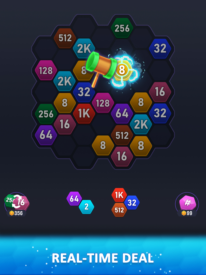 Hexa Number 2048 puzzle game