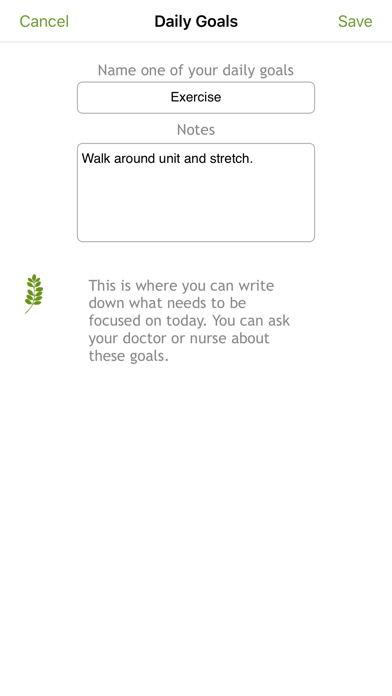 Patient Journal Screenshot