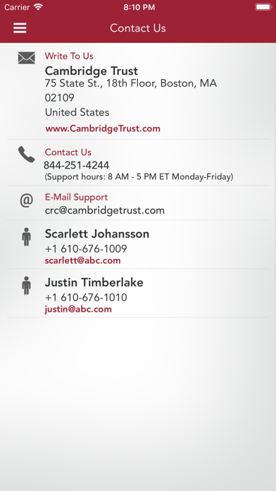 Cambridge Trust Total Wealth Screenshot