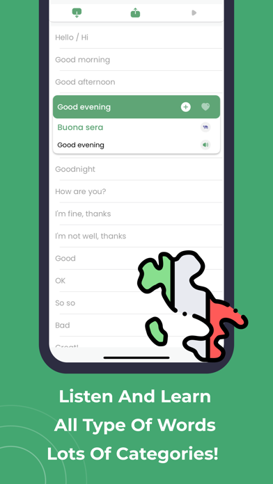 Screenshot #2 pour Learn Italian - Phrasebook