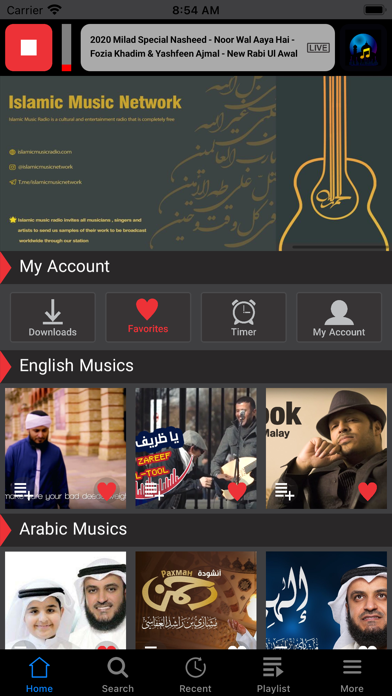 Islamic Music Radio Network Screenshot