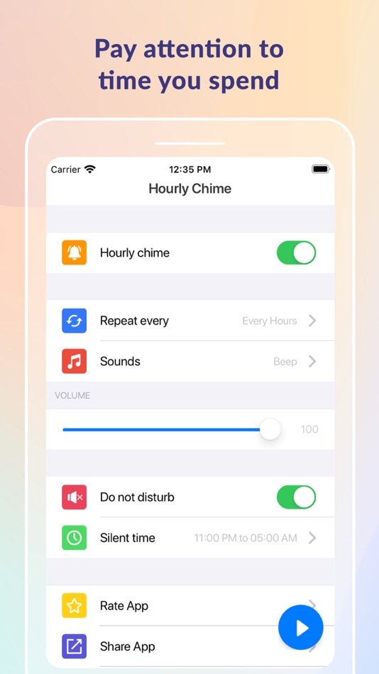 #1. Hourly Chime: Time Tracker (iOS) 由: SUSAMP INFOTECH