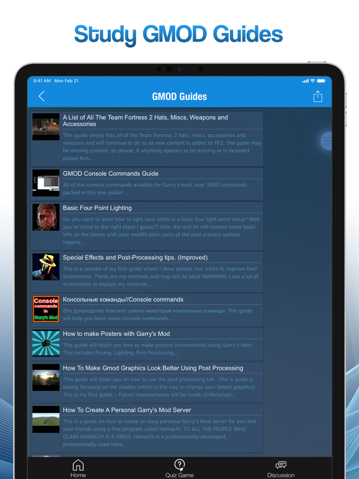 GMOD tube for Garrys mod
