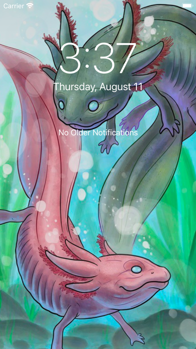 Axolotl - Kawaii Wallpaper Screenshot