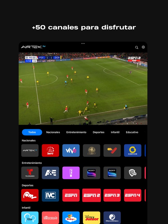 Airtek TV iPad screenshot 4 - Entertainment app