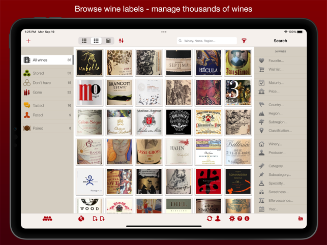 VinoCell - wine cellar manager Screenshot